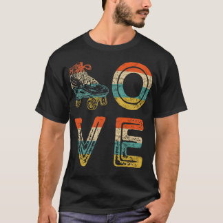 Roller Skate Liebe Roller Skaten 70er 80er Roller T-Shirt