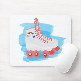 Roller-Skate mit Wasserfarbenspulenverschluss Mousepad