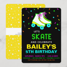 Roller Skate Neon Birthday Party