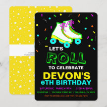 Roller Skate Neon Birthday Party