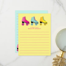 Roller-Skate Niedliche Kid's Flat Stationary Cards