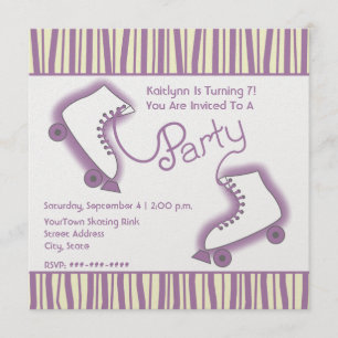 Roller Skate Party Geburtstag Einladung