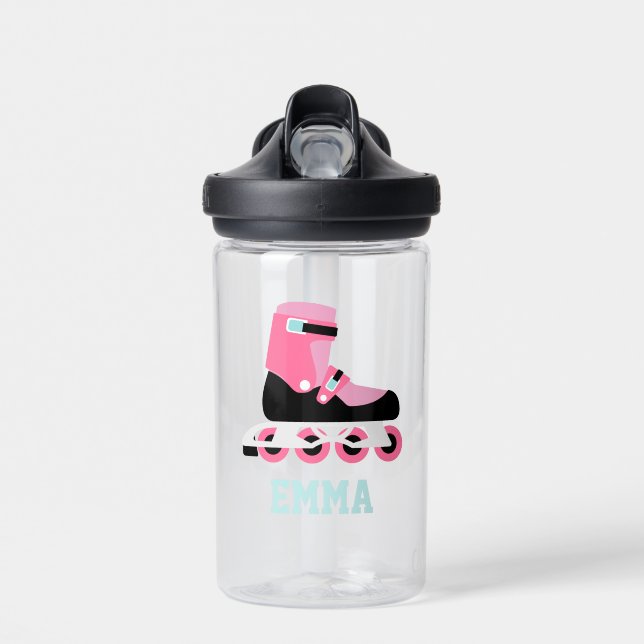 Roller Skate Personalisiert Kids Trinkflasche (Vorne)