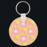 Roller-Skate Quad Derby Skater Geschenk Ke Schlüsselanhänger<br><div class="desc">Personalisierte Karos in rosa und gelb Rolle Skate. Coole moderne pastellgelbe und rosa Quad Roller Skate Muster. Perfekte Skate für Roller-Derby-Babe, Frau, Mädchen. Lovable roller Skate Musterdesign auf Wohngestaltung, Tasse, Packpapier, etc. Roller Skate Kunst Illustrationsgeschenk für Tochter, Enkelin, derby Girl, Roller Babe. Rollschuhlaufen, Quad Roller-Skate, Retro-Vintage Roller-Stil, für Roller-Skater, klassische...</div>