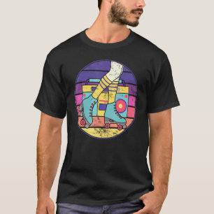 Roller Skate Retro 70er 80er Skater Girl Roller Di T-Shirt