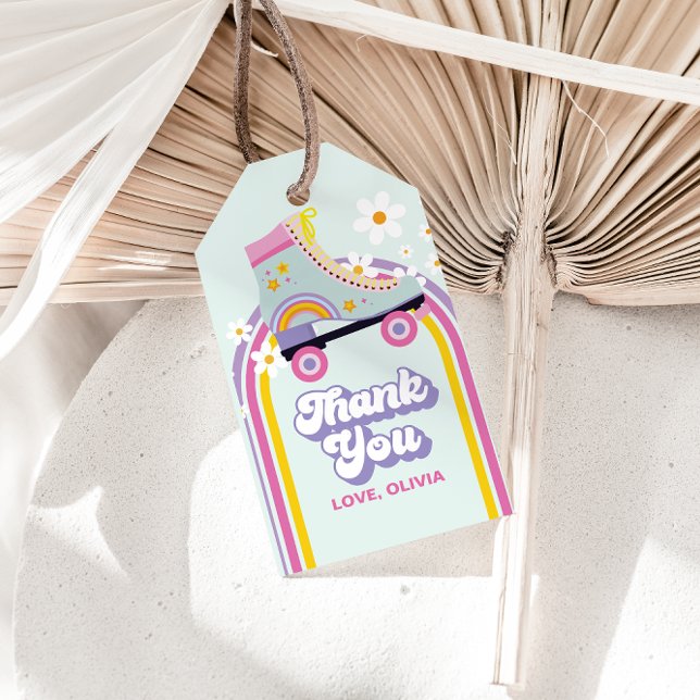 Roller Skate Retro Rainbow Birthday Geschenkanhänger (Von Creator hochgeladen)