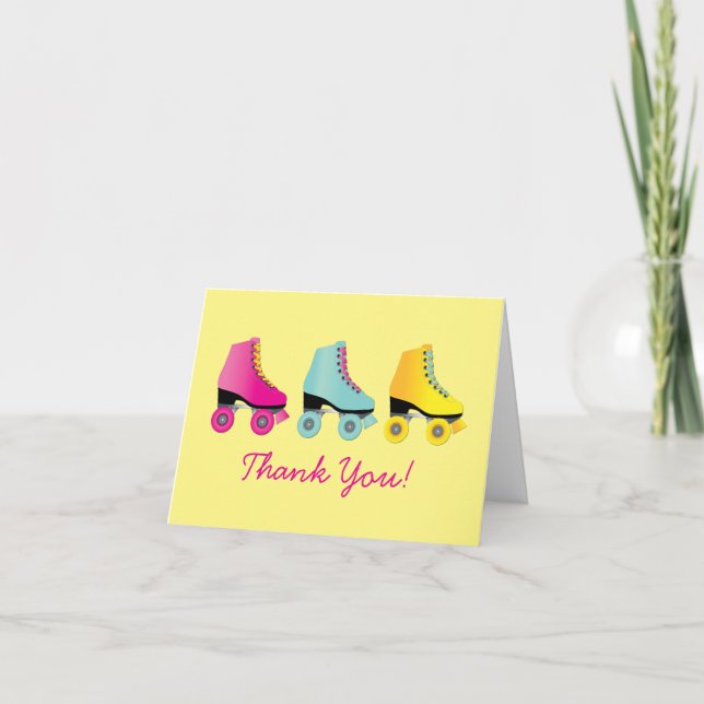 Roller Skate Retro Skating Thank You Stationary (Vorderseite)