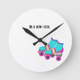 Roller-Skate Runde Wanduhr