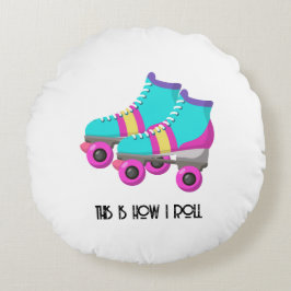 Roller-Skate Rundes Kissen