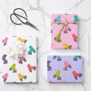 Roller-Skate Skaten Design Geschenkpapier Set