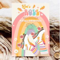 Roller Skate Skating Retro Groovy Birthday Party I