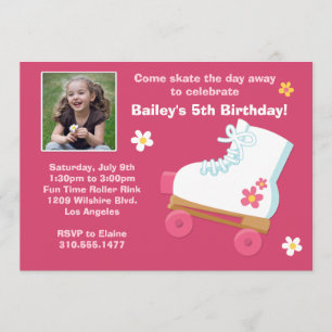 Roller Skaten Birthday Party Einladung