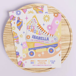 Roller Skaten Birthday Party Einladung