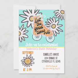 Roller Skaten Birthday Party Einladung