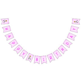 Roller Skaten Birthday Party Pink Wimpelkette