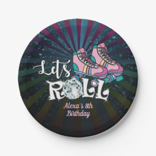 Roller Skaten Birthday Party Plate - Custom Pappteller