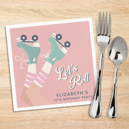 Roller Skaten Birthday Party Serviette