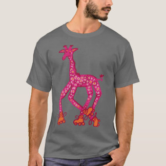 Roller-Skaten-Giraffe T-Shirt