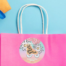 Roller Skaten Girls Geburtstag Runder Aufkleber