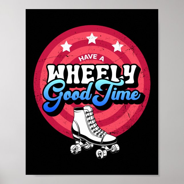 Roller-Skaten haben eine sehr gute Zeit bis zum Re Poster (Vorne)
