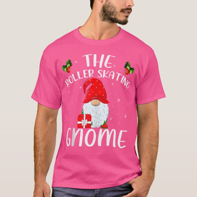 Roller Skaten Lover die Roller Skaten Gnome Chri T-Shirt (Vorderseite)