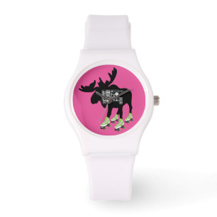 Roller Skaten Moose Sporty White Watch Armbanduhr