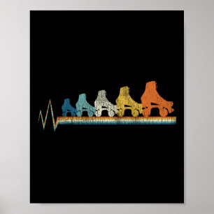 Roller Skaten Retro Roller Skate 1970S Retro Poster