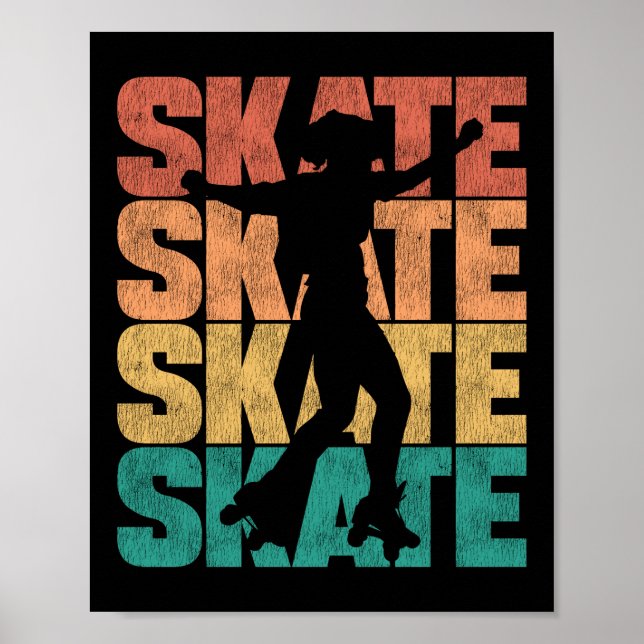 Roller Skaten Skate Skate Skate Skate 1970S Retro Poster (Vorne)