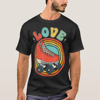 Roller Skaten Skater Liebe Skate Schuhe Retro Vint T-Shirt