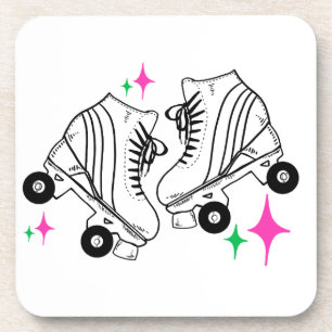 Roller Skates Derby Skating Illustration Getränkeuntersetzer