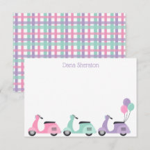 Roller und Karierte Personalisierte Mitteilungskar