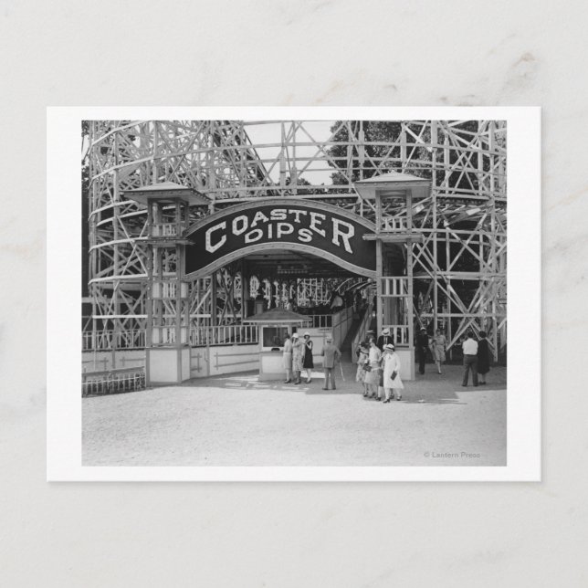 Roller-Untersetzer bei Glen Echo Park Fotografie Postkarte (Vorderseite)