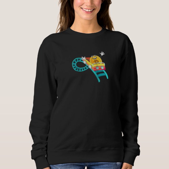 Roller Untersetzer Bitcoin Coin Blockchain Crypto  Sweatshirt (Vorderseite)