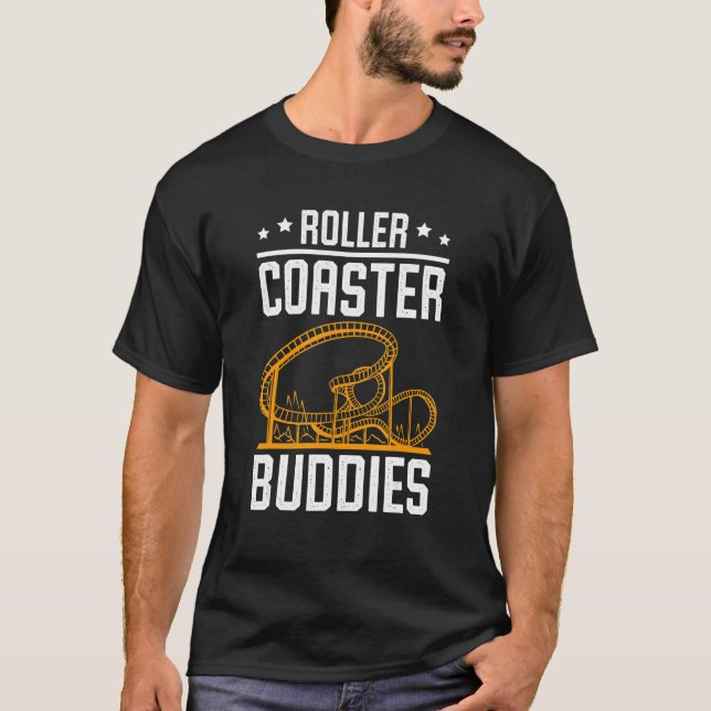 Roller Untersetzer Buddies Vergnügungspark Rollerc T-Shirt (Vorderseite)