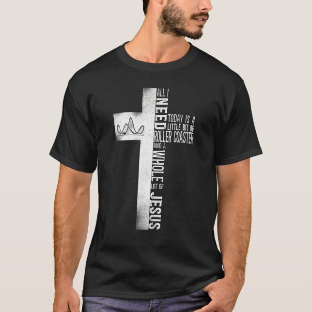 Roller Untersetzer Kreuz Christlicher Glaube Vinta T-Shirt (Vorderseite)