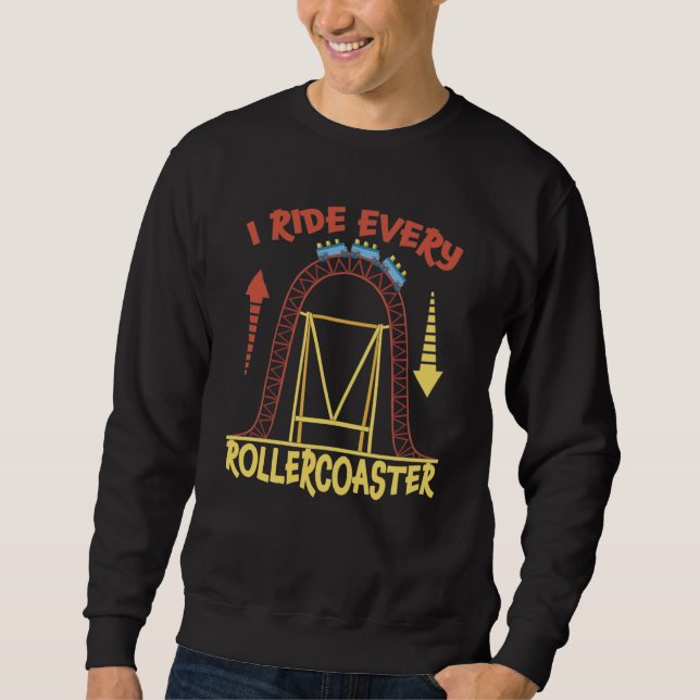 Roller Untersetzer Park Vergnügungspark Geschenk Sweatshirt (Vorderseite)