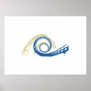 Roller-Untersetzer Poster