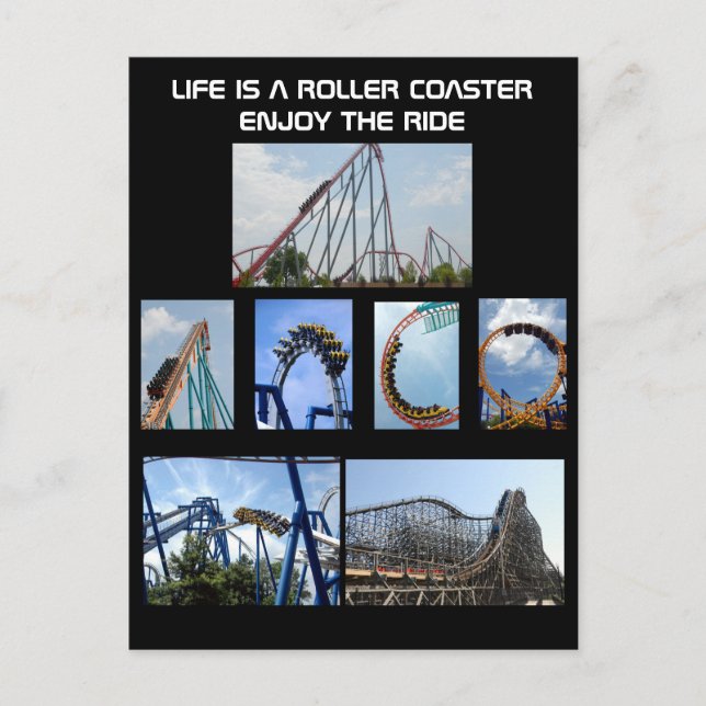Roller Untersetzer Ride Poster Feiertagspostkarte (Vorderseite)
