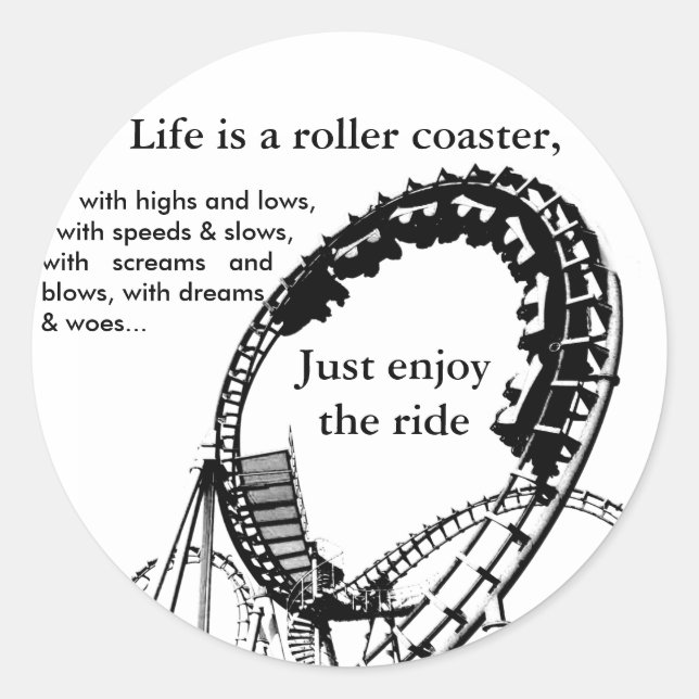 Roller Untersetzer Ride Runder Aufkleber (Vorderseite)
