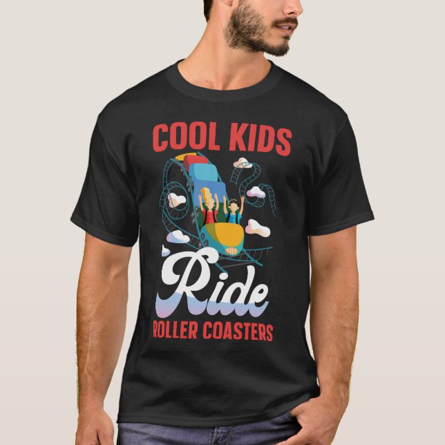 Roller Untersetzer Vergnügungspark Cool Kids Ride T-Shirt (Vorderseite)