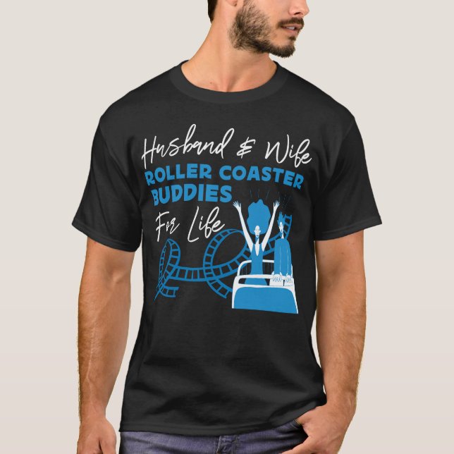 Roller Untersetzer Vergnügungspark Husband & Ehefr T-Shirt (Vorderseite)