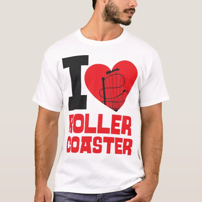 Roller Untersetzer Vergnügungspark I Liebe Roller T-Shirt (Vorderseite)