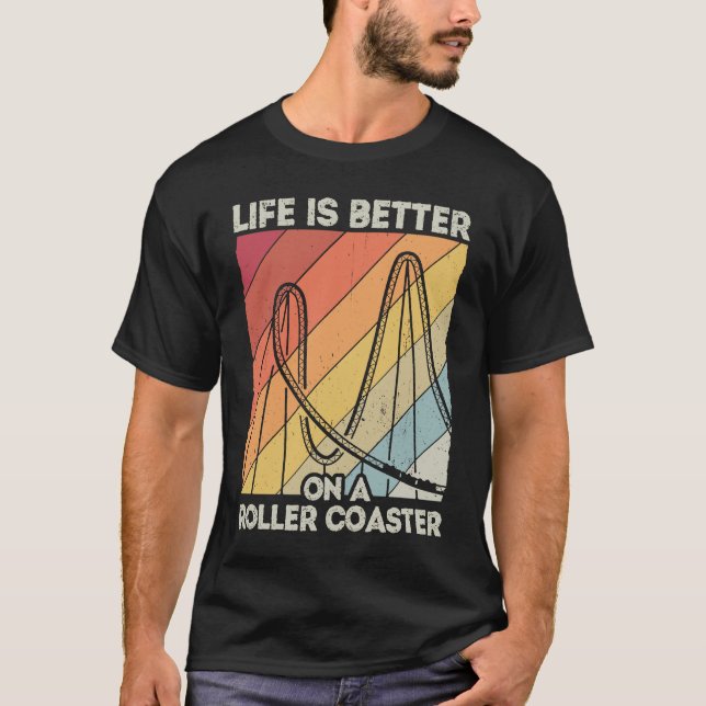 Roller Untersetzer-Vergnügungsparkfans T-Shirt (Vorderseite)