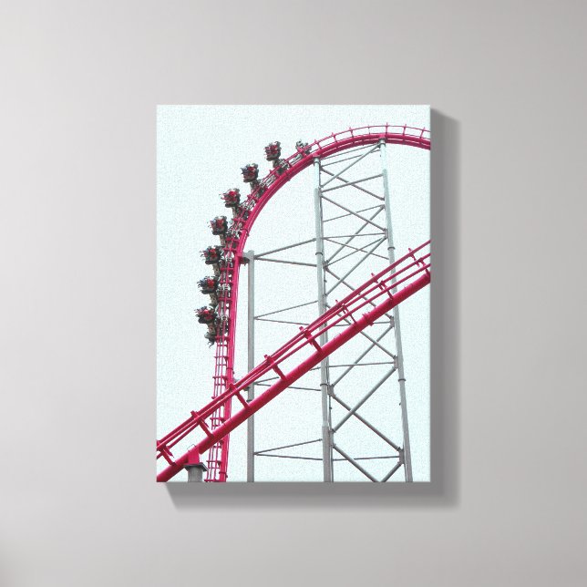 Roller Untersetzer X2 Sechs Flaggen Magic Mountain Leinwanddruck (Vorderseite)