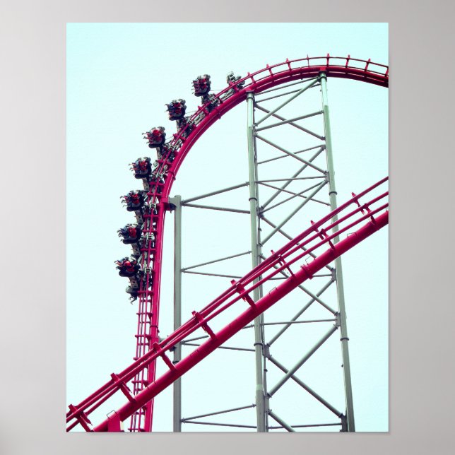 Roller Untersetzer X2 Sechs Flaggen Magic Mountain Poster (Vorne)