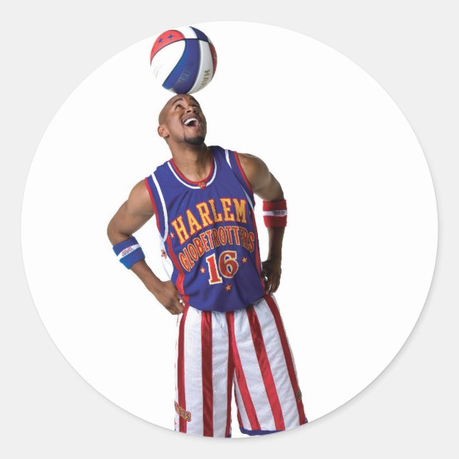 Rollerball auf Kopf Runder Aufkleber (Vorderseite)