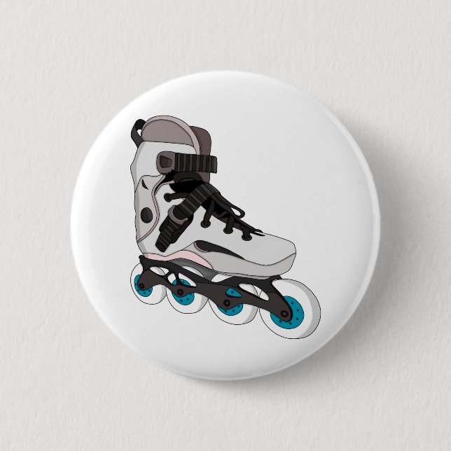 Rollerblades Rollerskate Inline Skate Art Button (Vorderseite)