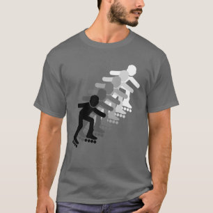 Rollerblading sechs mal Farbverlauf T-Shirt
