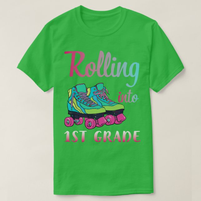 Rollerblading Studierende, die in den 1. T-Shirt (Design vorne)