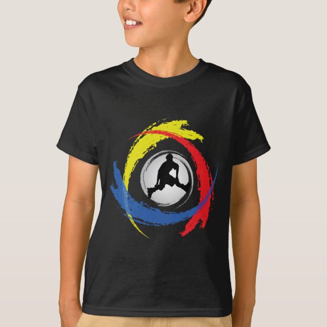 Rollerblading Tricolor Emblem T-Shirt (Vorderseite)